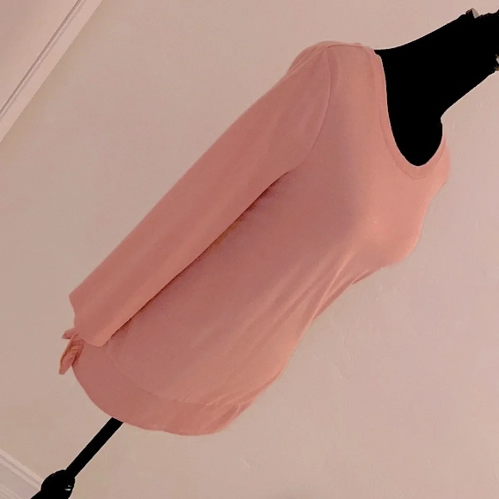 Cupio 3/4 Sleeve High Low Light Pink Top Size Medium - Picture 11 of 16